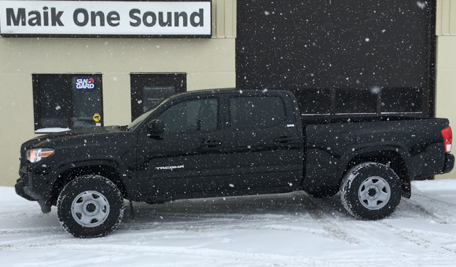 Toyota Tacoma 2018 with professional window tint in North Bay